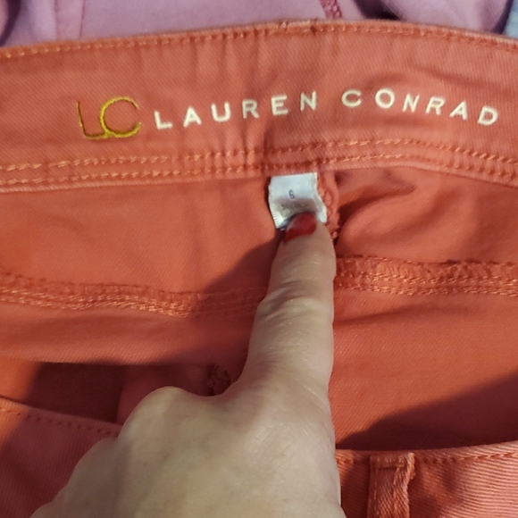 LC Lauren Conrad Women's Vibrant Coral Skinny Jeans - Picture 5 of 5